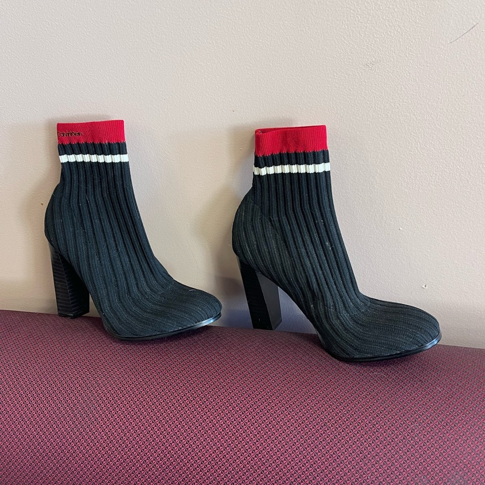 Calvin Klein shoe boots stretch material